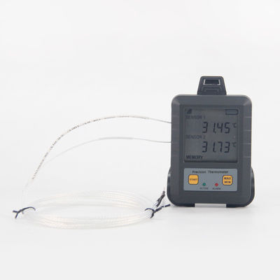 Suporte personalizado Zhice 223 Alta precisão Digital Dual Channel Temperatura com sonda