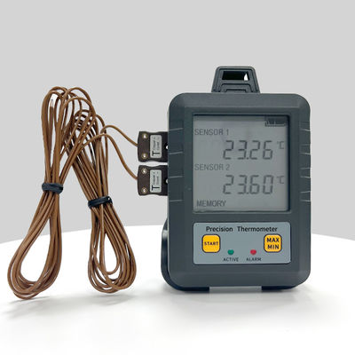 Suporte personalizado Zhice 223 Alta precisão Digital Dual Channel Temperatura com sonda