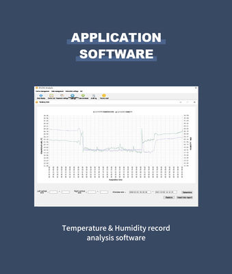 Indústria Farmacêutica Display WIFI LCD Registador de dados de temperatura e umidade com sensor 97*72*31mm
