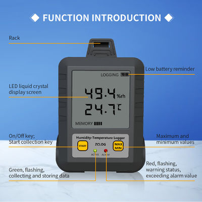 Indústria Farmacêutica Display WIFI LCD Registador de dados de temperatura e umidade com sensor 97*72*31mm