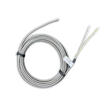 Proba de termocouple de tipo K de liga de núcleo único trançada com conector para altas temperaturas